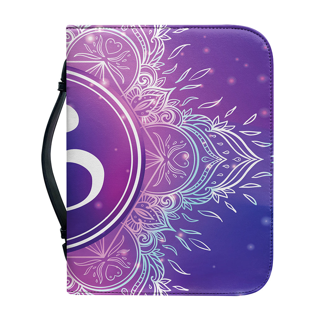 Spiritual Om Mandala Print Leather Bible Cover