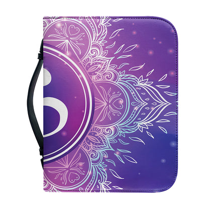 Spiritual Om Mandala Print Leather Bible Cover