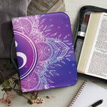 Spiritual Om Mandala Print Leather Bible Cover