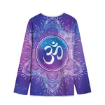 Spiritual Om Mandala Print Long Sleeve Short Coat