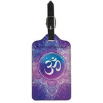 Spiritual Om Mandala Print Luggage Tag