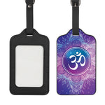 Spiritual Om Mandala Print Luggage Tag