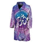 Spiritual Om Mandala Print Men's Bathrobe