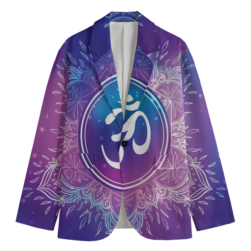 Spiritual Om Mandala Print Men's Blazer