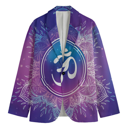 Spiritual Om Mandala Print Men's Blazer