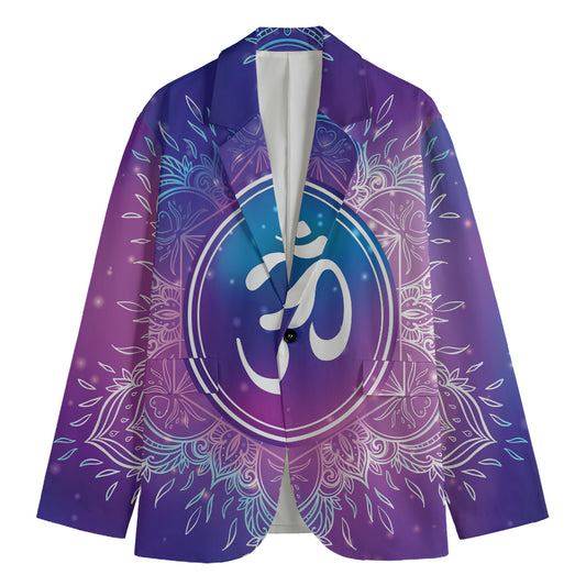 Spiritual Om Mandala Print Men's Blazer