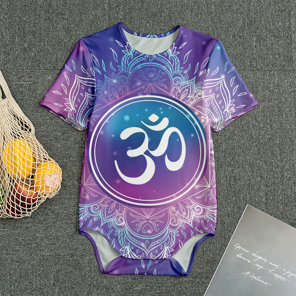 Spiritual Om Mandala Print Men's Bodysuit