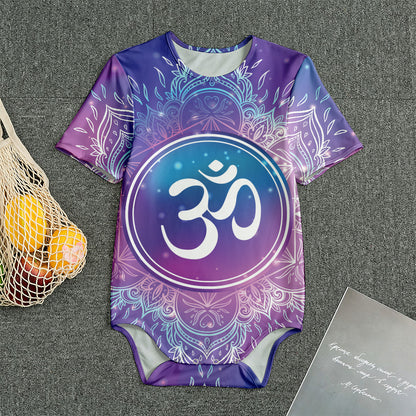 Spiritual Om Mandala Print Men's Bodysuit