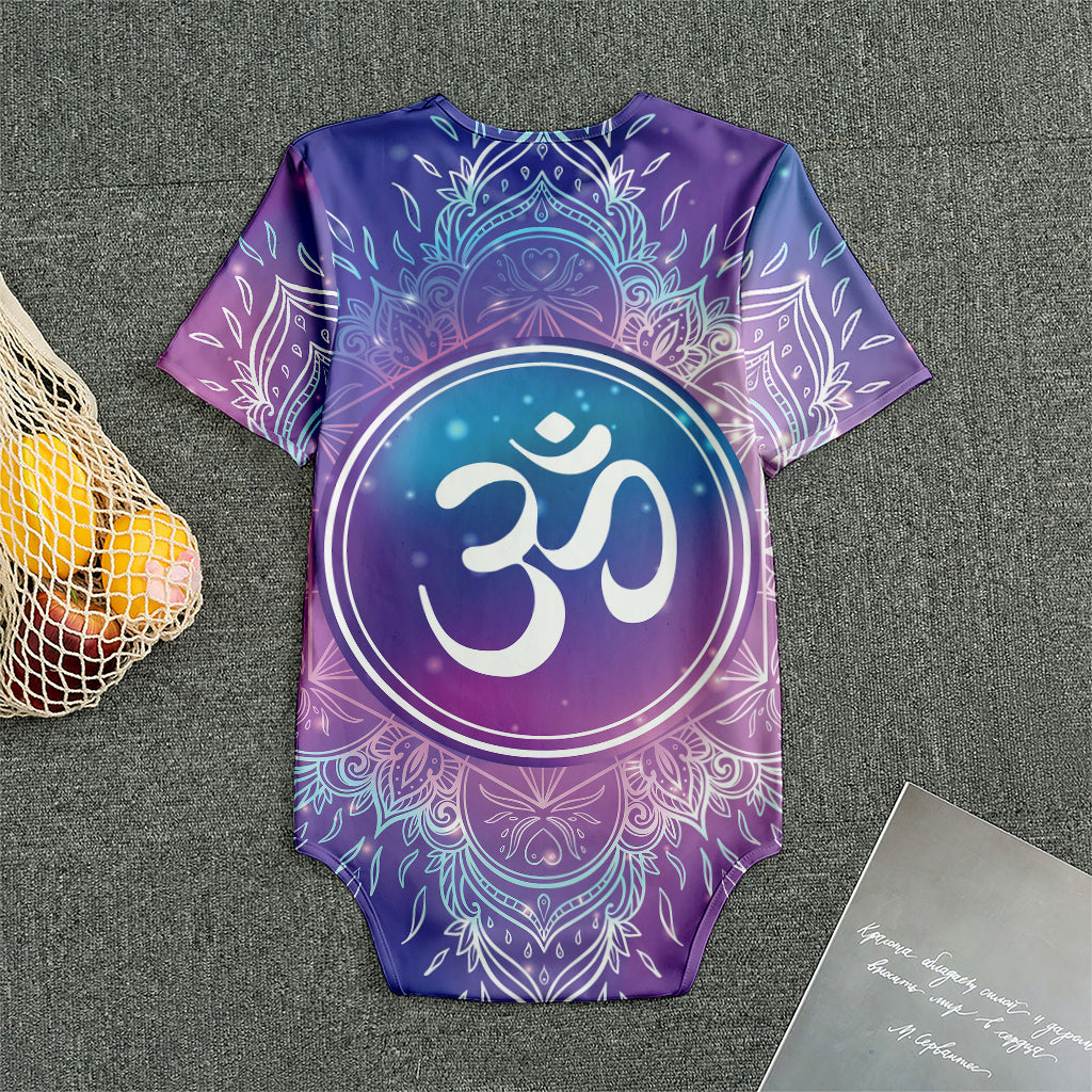 Spiritual Om Mandala Print Men's Bodysuit
