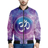 Spiritual Om Mandala Print Men's Bomber Jacket