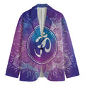 Spiritual Om Mandala Print Men's Cotton Blazer