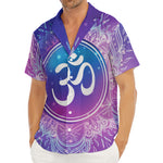 Spiritual Om Mandala Print Men's Deep V-Neck Shirt