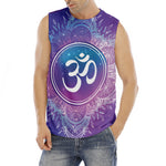 Spiritual Om Mandala Print Men's Fitness Tank Top
