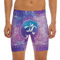 Spiritual Om Mandala Print Men's Long Boxer Briefs