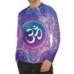 Spiritual Om Mandala Print Men's Long Sleeve Rash Guard