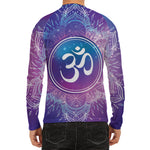 Spiritual Om Mandala Print Men's Long Sleeve Rash Guard