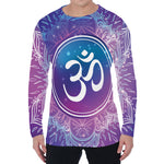 Spiritual Om Mandala Print Men's Long Sleeve T-Shirt
