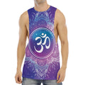 Spiritual Om Mandala Print Men's Muscle Tank Top