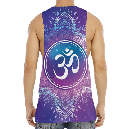 Spiritual Om Mandala Print Men's Muscle Tank Top