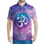 Spiritual Om Mandala Print Men's Polo Shirt