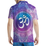 Spiritual Om Mandala Print Men's Polo Shirt