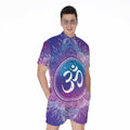 Spiritual Om Mandala Print Men's Romper