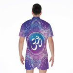 Spiritual Om Mandala Print Men's Rompers