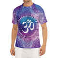 Spiritual Om Mandala Print Men's Short Sleeve Rash Guard