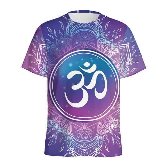 Spiritual Om Mandala Print Men's Sports T-Shirt