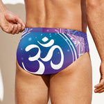 Spiritual Om Mandala Print Men's Swim Briefs