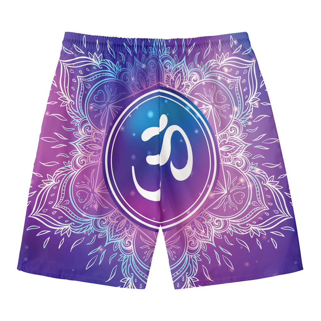 Spiritual Om Mandala Print Men's Swim Trunks