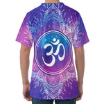 Spiritual Om Mandala Print Men's Velvet T-Shirt