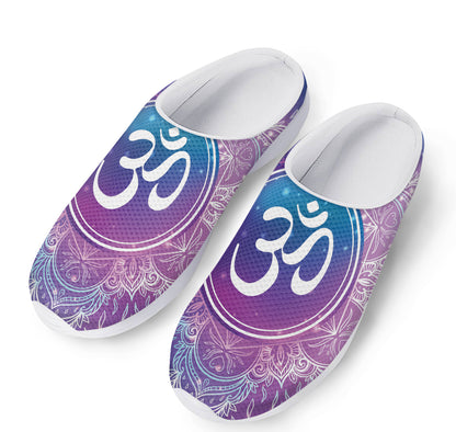 Spiritual Om Mandala Print Mesh Casual Shoes