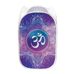 Spiritual Om Mandala Print Mesh Laundry Hamper