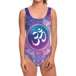 Spiritual Om Mandala Print One Piece Swimsuit
