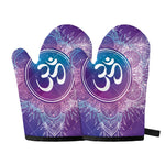 Spiritual Om Mandala Print Oven Mitts