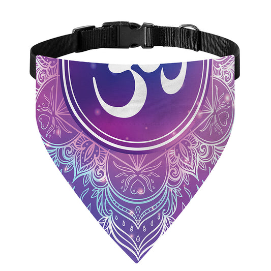 Spiritual Om Mandala Print Over The Collar Dog Bandana