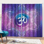 Spiritual Om Mandala Print Pencil Pleat Curtains