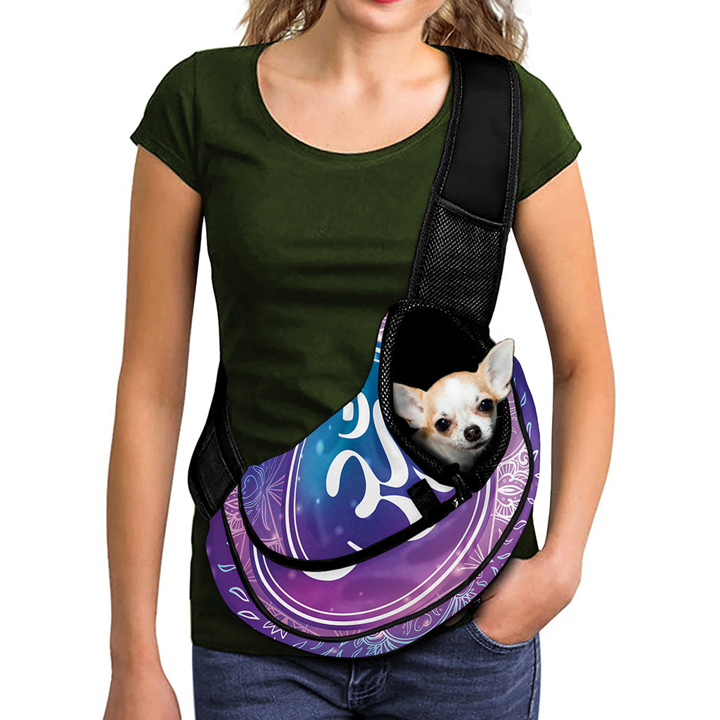 Spiritual Om Mandala Print Pet Sling Carrier
