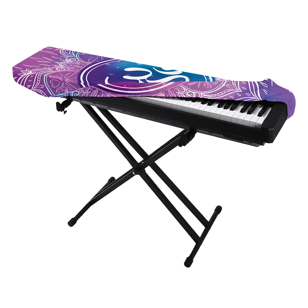 Spiritual Om Mandala Print Piano Keyboard Cover