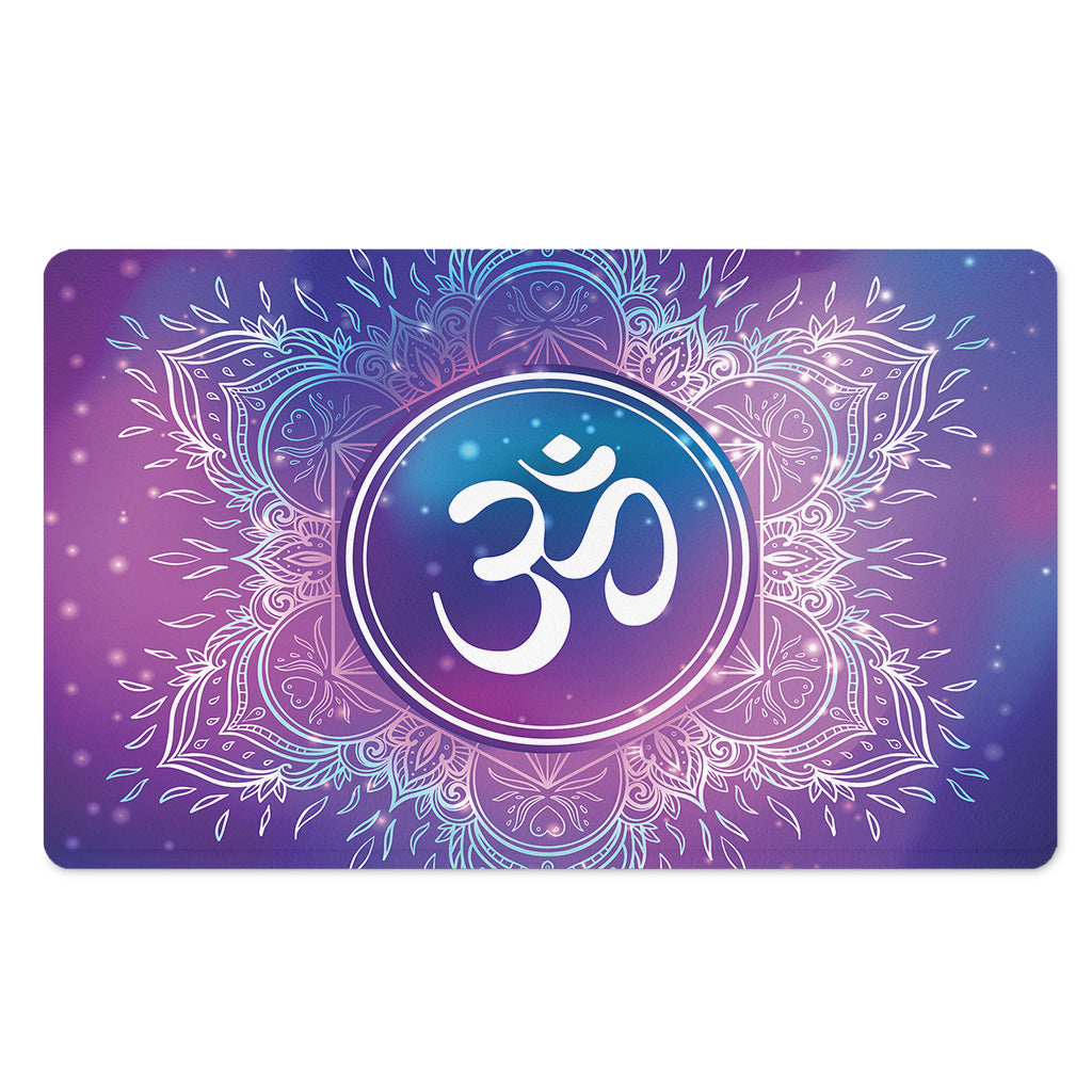 Spiritual Om Mandala Print Polyester Doormat