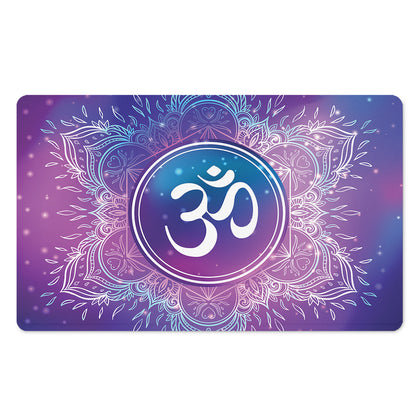 Spiritual Om Mandala Print Polyester Doormat