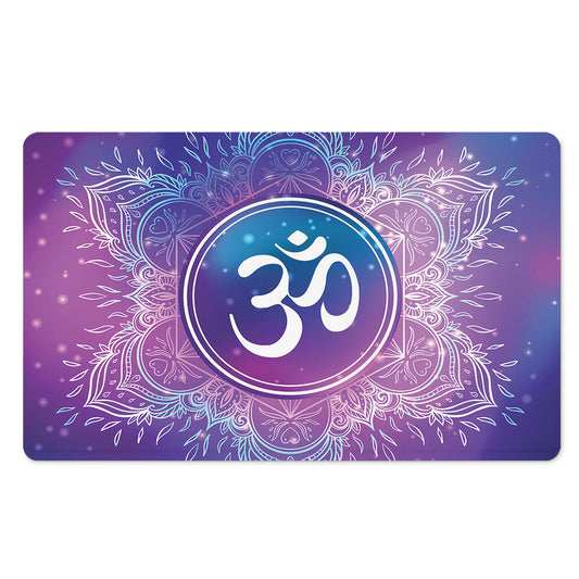 Spiritual Om Mandala Print Polyester Doormat
