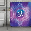 Spiritual Om Mandala Print Polyester Shower Curtain