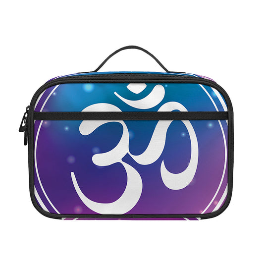 Spiritual Om Mandala Print Portable Lunch Bag