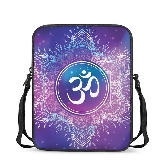 Spiritual Om Mandala Print Rectangular Crossbody Bag