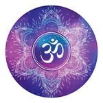 Spiritual Om Mandala Print Round Blanket