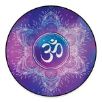 Spiritual Om Mandala Print Round Floor Mat