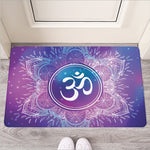 Spiritual Om Mandala Print Rubber Doormat