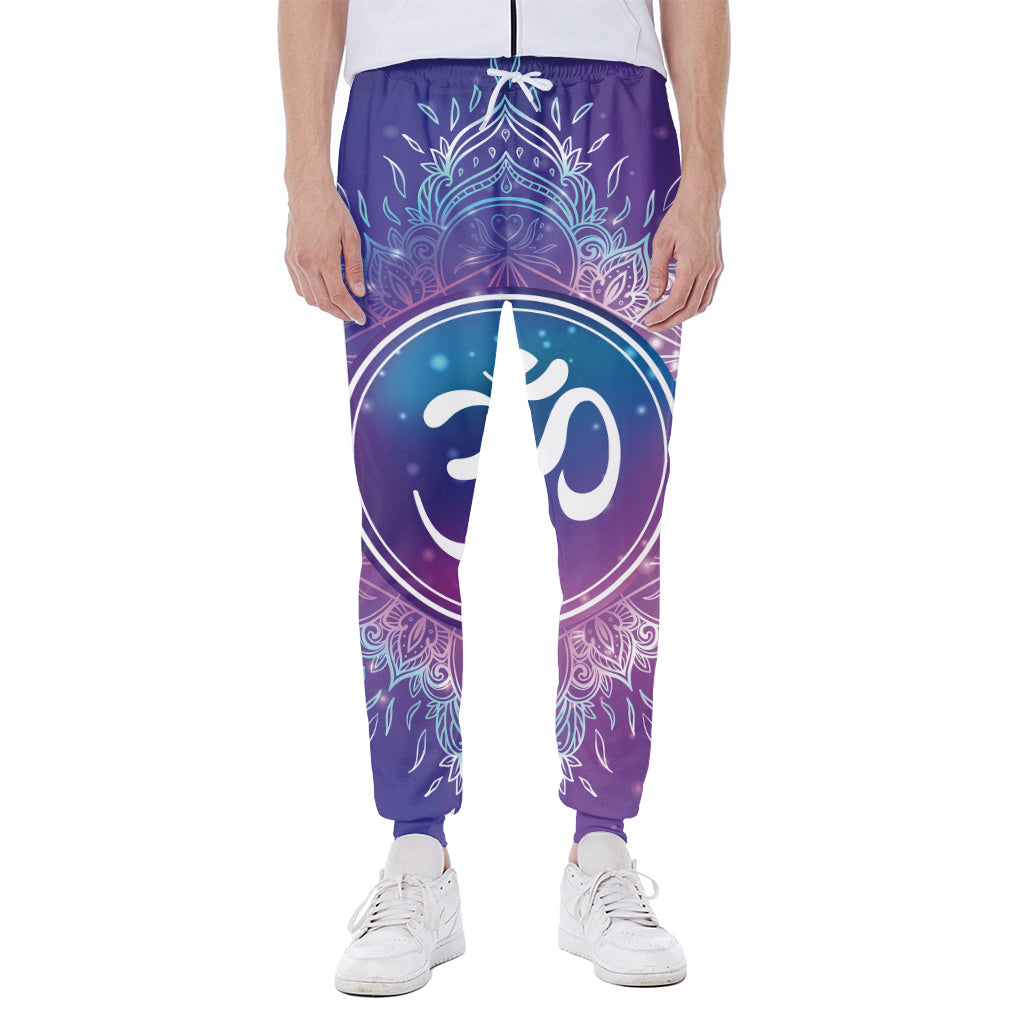 Spiritual Om Mandala Print Scuba Joggers